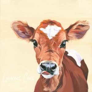 Jersey Calf Painting by Lauren Terry