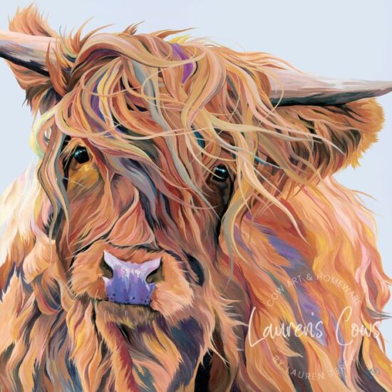 Highland Cow Art by Lauren Terry 'Scarlett'