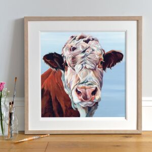 Large Hereford Bull Artwork