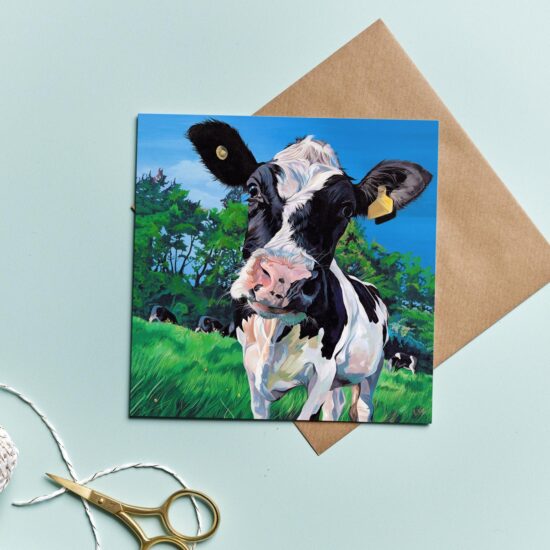 Dairy Cow Art Card