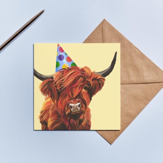 Highland Cow Birthday Card