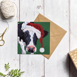 Merry Christmoos, dairy cow Christmas Card